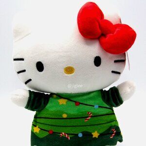 8" Hello Kitty in Christmas Tree Outfit Sanrio Holiday Plush Toy BNWT